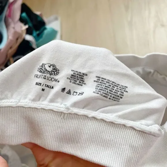 BUY 1 GET 1 FREE white sewn in cup bra lounge sport medium - Picture 4 of 5